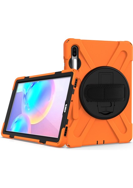 X Shape Pc Tpu El Askılı Kombinasyon Samsung Galaxy Tab S6 SM T860 (WI FI) T865 (Lte) Tablet Kılıfı (Yurt Dışından)