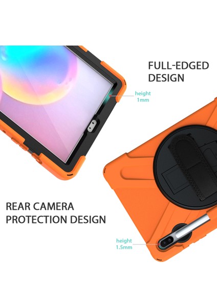 X Shape Pc Tpu El Askılı Kombinasyon Samsung Galaxy Tab S6 SM T860 (WI FI) T865 (Lte) Tablet Kılıfı (Yurt Dışından)