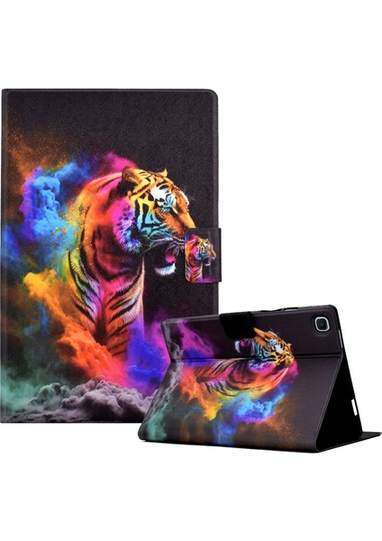 Samsung Galaxy Tab S6 Lite (2024 2022 2020) SM P610 615 Desenli Baskılı Kaplan Deri Flip Tablet Kılıfı (Yurt Dışından)