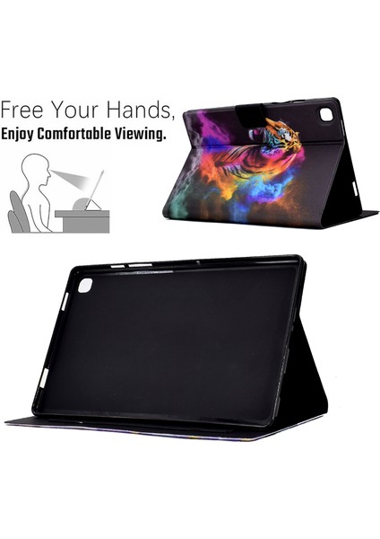 Samsung Galaxy Tab S6 Lite (2024 2022 2020) SM P610 615 Desenli Baskılı Kaplan Deri Flip Tablet Kılıfı (Yurt Dışından)