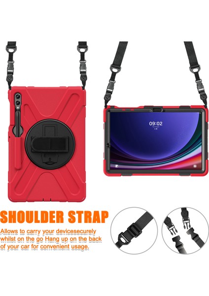 Samsung Galaxy Tab S9 Fe s9 s8 s7 Pc Silikon Sağlam El Bandı omuz Askılı Tablet Kılıfı (Yurt Dışından) modelleri