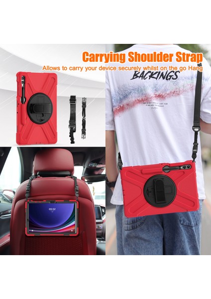 Samsung Galaxy Tab S9 Fe s9 s8 s7 Pc Silikon Sağlam El Bandı omuz Askılı Tablet Kılıfı (Yurt Dışından) fırsatları