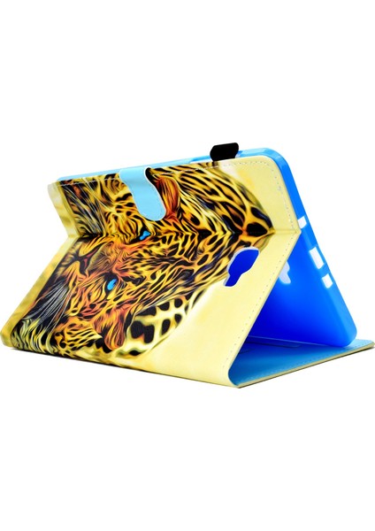 Samsung Galaxy Tab A 10.1 (T580 T585) Anti Drop Deri Dikişli Manyetik Kapatma Standı Kart Yuvaları Tablet Kılıfı (Yurt Dışından)