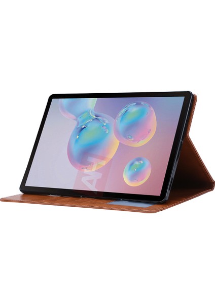 Samsung Galaxy Tab S8 Wi Fi SM X700 Dış Kart Yuvası Düşmeyi Önleyici Pu Deri Cüzdan Standı Kalem Yuvası Tablet Kılıfı (Yurt Dışından)