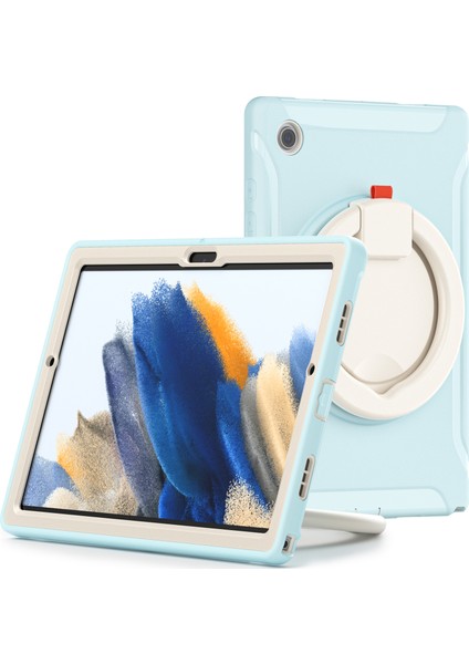 Samsung Galaxy Tab A8 10.5 (2021) A8 10.5 (2022) X200 X205 360 Derece Standı Kolu Pc Tpu Hibrit Buz Tablet Kılıfı (Yurt Dışından)