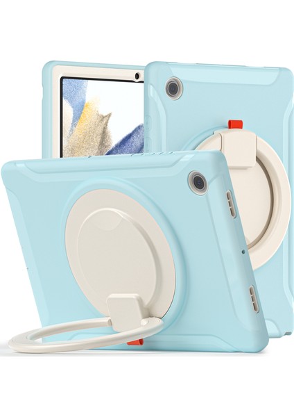 Samsung Galaxy Tab A8 10.5 (2021) A8 10.5 (2022) X200 X205 360 Derece Standı Kolu Pc Tpu Hibrit Buz Tablet Kılıfı (Yurt Dışından)