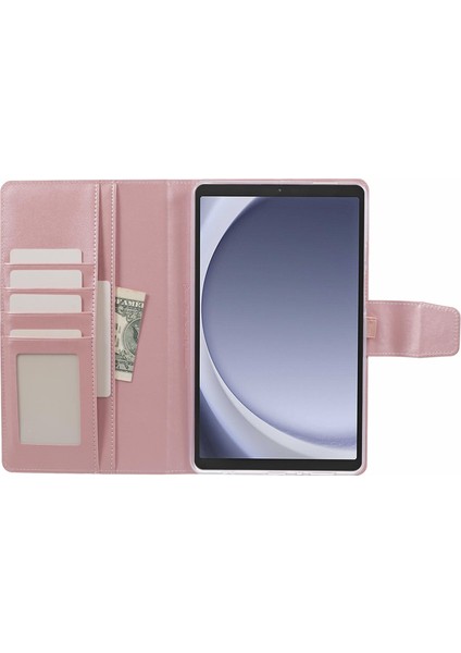Samsung Galaxy Tab A9 Manyetik Deri Folyo Flip Tablet Kılıfı (Yurt Dışından)