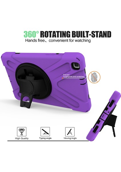 Samsung Galaxy Tab A 8.0 (2019) X Shape Pc Tpu Hibrit El Askılı 360 Derece Döner Destek Standı SM T290 SM T295 Tablet Kılıfı (Yurt Dışından) fırsatları