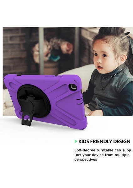 Samsung Galaxy Tab A 8.0 (2019) X Shape Pc Tpu Hibrit El Askılı 360 Derece Döner Destek Standı SM T290 SM T295 Tablet Kılıfı (Yurt Dışından) indirimleri