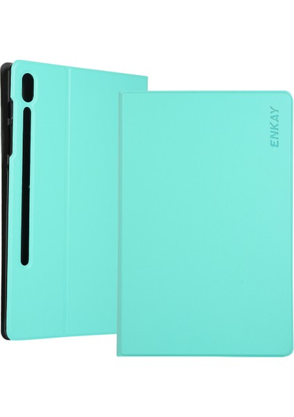 Pu Deri Tpu Arka Standı Akıllı Samsung Galaxy Tab S7 11.0 T870 T875 S8 CYAN Tablet Kılıfı (Yurt Dışından)