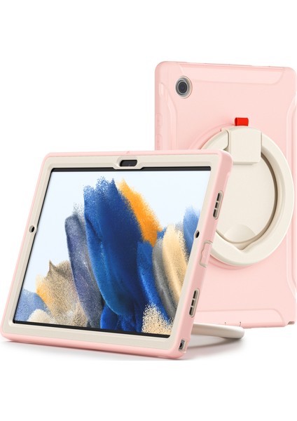 Samsung Galaxy Tab A8 10.5 (2021) A8 10.5 (2022) X200 X205 360 Derece Standı Kolu Pc Tpu Hibrit Sakura Tablet Kılıfı (Yurt Dışından)