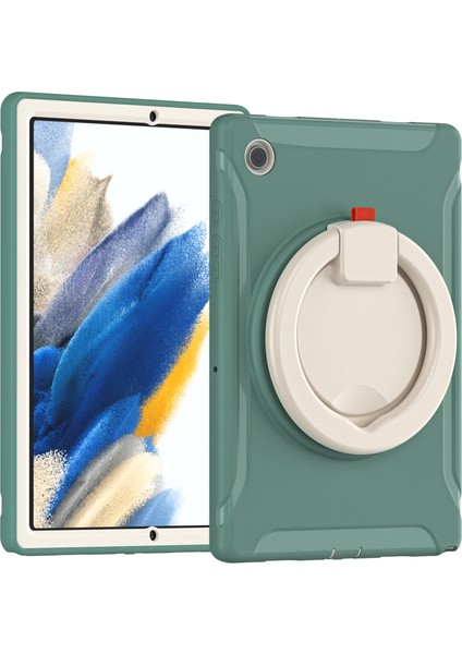 Samsung Galaxy Tab A8 10.5 (2021 2022) X200 X205 360 Derece Standı Kolu Pc Tpu Hibrit Zümrüt Tablet Kılıfı (Yurt Dışından)