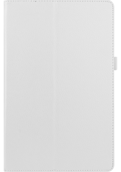 Samsung Galaxy Tab A7 10.4 (2022 2020) Stand Telefon Litchi Dokulu Deri Beyaz Tablet Kılıfı (Yurt Dışından)