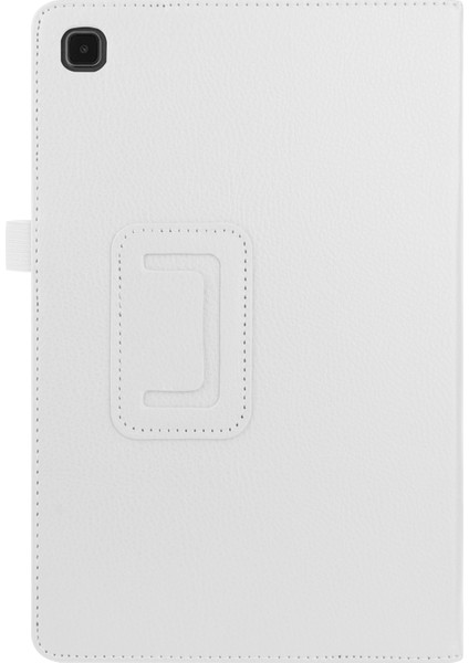 Samsung Galaxy Tab A7 10.4 (2022 2020) Stand Telefon Litchi Dokulu Deri Beyaz Tablet Kılıfı (Yurt Dışından)