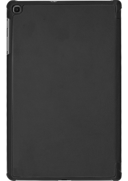 Üç Katlı Stand Pu Deri Sert Pc Arka Tam Vücut Galaxy Tab A 10.1 (2019) T510 T515 SIYAH Tablet Kılıfı (Yurt Dışından)