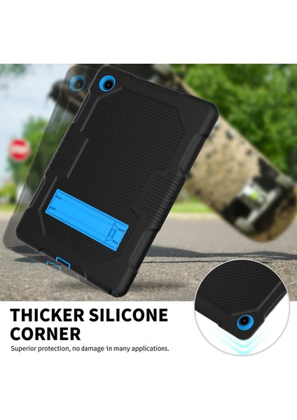 Samsung Galaxy Tab A8 10.5 (2021 2022) Kontrast Pc Silikon Kick Stand Koruyucu Tablet Kılıfı (Yurt Dışından)