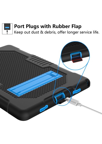 Samsung Galaxy Tab A8 10.5 (2021 2022) Kontrast Pc Silikon Kick Stand Koruyucu Tablet Kılıfı (Yurt Dışından)