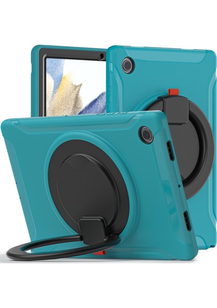 Samsung Galaxy Tab A8 10.5 (2021) A8 10.5 (2022) X200 X205 360 Derece Standı Kolu Pc Tpu Hibrit Tablet Kılıfı (Yurt Dışından)