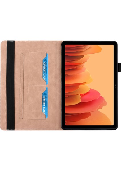 Şık Eşkenar Dörtgen Desenli Deri Koruyucu Kart Yuvaları Samsung Galaxy Tab A7 10.4 (2020) Tablet Kılıfı (Yurt Dışından) indirimleri