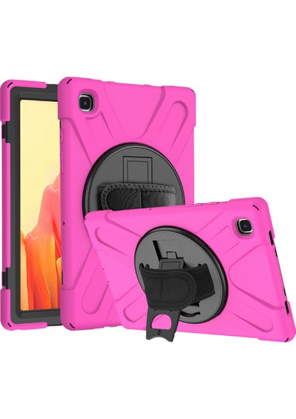 360°DÖNEBILEN Pc Silikon Combo Samsung Galaxy Tab A7 10.4 (2020 2022) ROSE Tablet Kılıfı (Yurt Dışından)