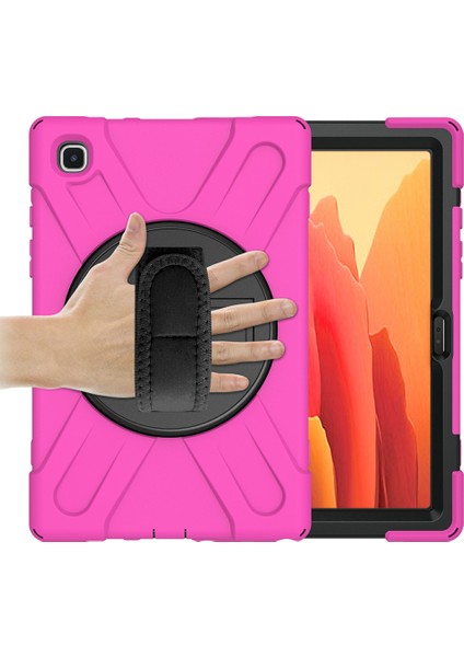 360°DÖNEBILEN Pc Silikon Combo Samsung Galaxy Tab A7 10.4 (2020 2022) ROSE Tablet Kılıfı (Yurt Dışından)
