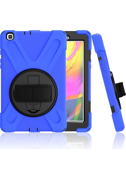 X Shape Pc Tpu Hibrit El Askılı 360 Derece Döner Destek Standısamsung Galaxy Tab A 8.0 (2019) SM T290 SM T295 Tablet Kılıfı (Yurt Dışından)