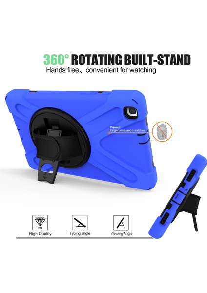 X Shape Pc Tpu Hibrit El Askılı 360 Derece Döner Destek Standısamsung Galaxy Tab A 8.0 (2019) SM T290 SM T295 Tablet Kılıfı (Yurt Dışından)