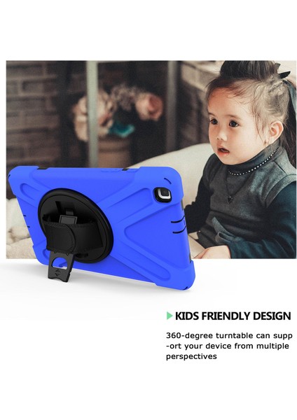 X Shape Pc Tpu Hibrit El Askılı 360 Derece Döner Destek Standısamsung Galaxy Tab A 8.0 (2019) SM T290 SM T295 Tablet Kılıfı (Yurt Dışından)