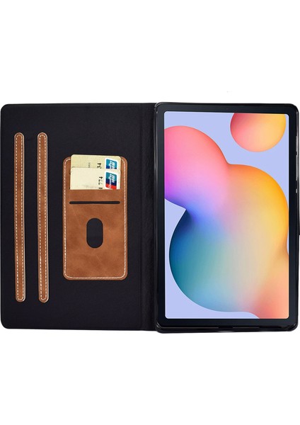 Samsung Galaxy Tab S6 Lite (2020) P610 P615 (2022 2024) Pu Deri Kart Tutucu Ayarlanabilir Stand Manyetik Toka Tablet Kılıfı (Yurt Dışından)