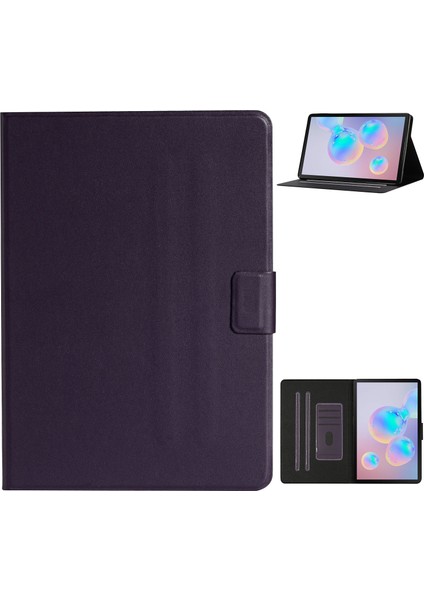 Samsung Galaxy Tab S7 T870 T875 S8 DARK Purple Kart Yuvalı Standlı Deri Tablet Kılıfı (Yurt Dışından)