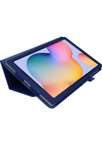 Samsung Galaxy Tab S6 Lite (2020 2022 2024) Litchi Texture Deri İnce Katlanır Stand Koruyucu Tablet Kılıfı (Yurt Dışından)