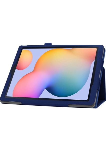 Samsung Galaxy Tab S6 Lite (2020 2022 2024) Litchi Texture Deri İnce Katlanır Stand Koruyucu Tablet Kılıfı (Yurt Dışından)
