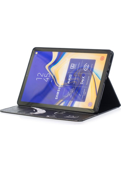 Desen Baskı Pu Deri Çevirme Samsung Galaxy Tab S4 10.5 Bana Dokunma Tablet Kılıfı (Yurt Dışından)