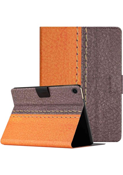 Samsung Galaxy Tab A8 10.5 (2021) ÇIFT Ekleme Pu Deri Otomatik Uyandırma uyku Standlı Kart Tutucu Tablet Kılıfı (Yurt Dışından)