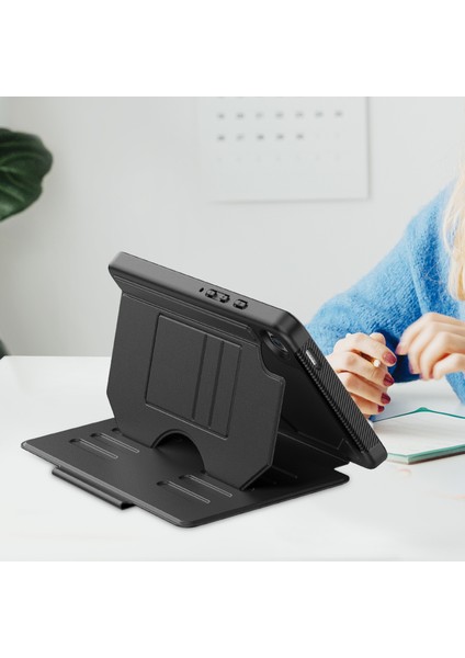 Samsung Galaxy Tab A9 SM X210 X216 X218 5 Seviyeli Stand Kalem Yuvası Tablet Kılıfı (Yurt Dışından)