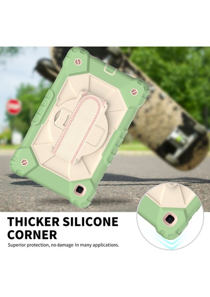 Samsung Galaxy Tab A7 Lite 8.7 Inç El Kayışı Pc Tpu Silikon Kontrast Koruyucu Matcha Tablet Kılıfı (Yurt Dışından) modelleri