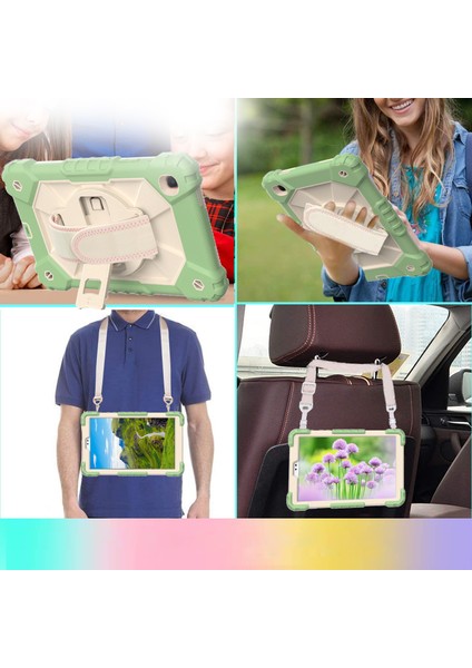 Samsung Galaxy Tab A7 Lite 8.7 Inç El Kayışı Pc Tpu Silikon Kontrast Koruyucu Matcha Tablet Kılıfı (Yurt Dışından) indirimleri