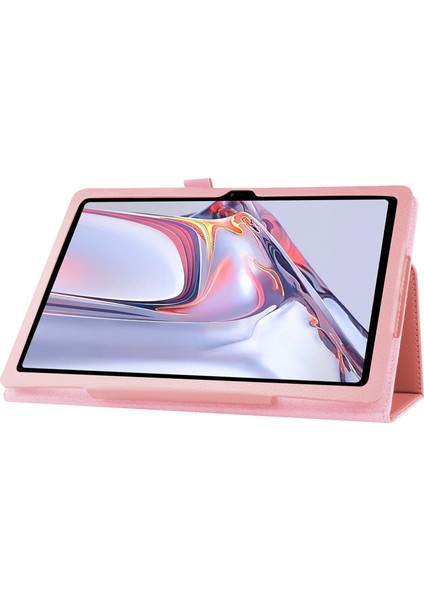 Samsung Galaxy Tab A7 10.4 (2022 2020) Stand Telefon Litchi Dokulu Deri Tablet Kılıfı (Yurt Dışından)