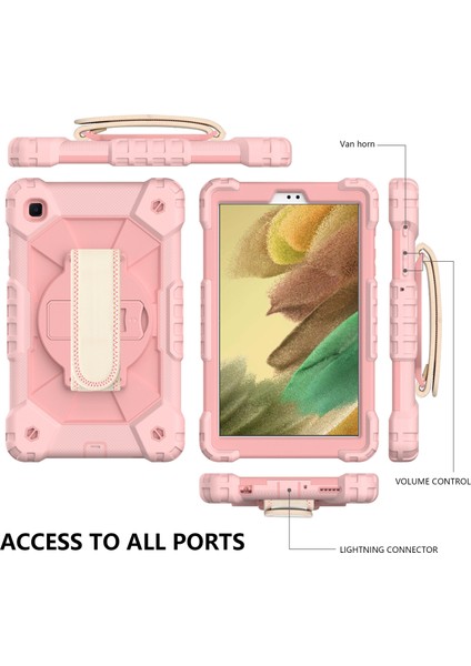 Samsung Galaxy Tab A7 Lite 8.7 Inç T225 T220 (2021) El Kayışı Pc Tpu Silikon Kontrast Koruyucu Tablet Kılıfı (Yurt Dışından) fiyatları