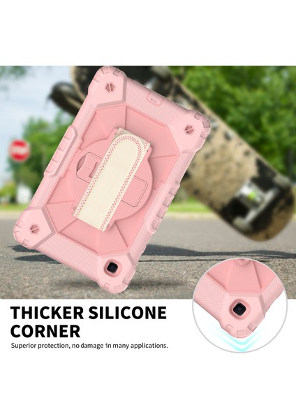 Samsung Galaxy Tab A7 Lite 8.7 Inç T225 T220 (2021) El Kayışı Pc Tpu Silikon Kontrast Koruyucu Tablet Kılıfı (Yurt Dışından) modelleri