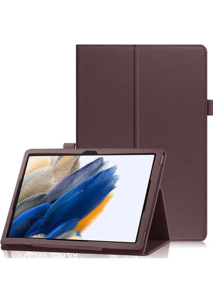 Samsung Galaxy Tab A8 10.5 (2021 2022) Litchi Doku Otomatik Uyandırma uyku Pu Deri Koruyucu Tablet Kılıfı (Yurt Dışından)