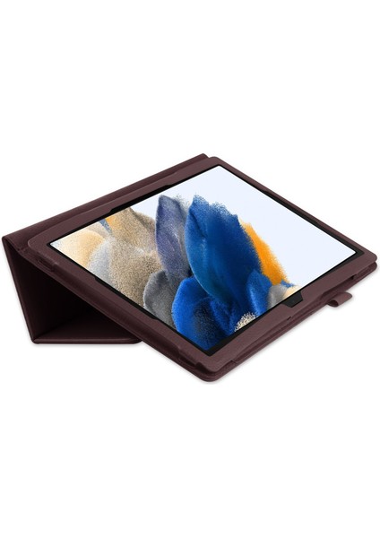 Samsung Galaxy Tab A8 10.5 (2021 2022) Litchi Doku Otomatik Uyandırma uyku Pu Deri Koruyucu Tablet Kılıfı (Yurt Dışından)