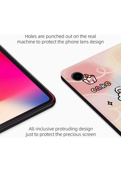 Samsung Galaxy Tab A9 Akıllı Pu Deri Karikatür Desen Standı Yüzme Kitty Tablet Kılıfı (Yurt Dışından)