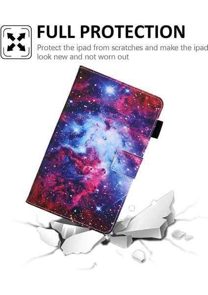Desen Baskı Standı Deri Koruyucu Samsung Galaxy Tab A7 Lite 8.7 (2021) T220 T225 UNIVERSE Tablet Kılıfı (Yurt Dışından)
