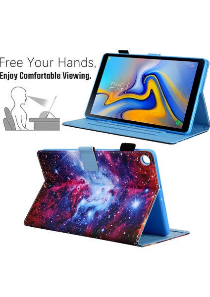 Desen Baskı Standı Deri Koruyucu Samsung Galaxy Tab A7 Lite 8.7 (2021) T220 T225 UNIVERSE Tablet Kılıfı (Yurt Dışından)