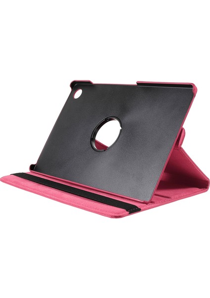 Samsung Galaxy Tab A9 Döner Stand Rose Deri Tablet Kılıfı (Yurt Dışından)