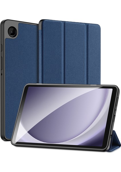 Samsung Galaxy Tab A9 Deri Iş Üç Katlı Stand Akıllı Tablet Kılıfı (Yurt Dışından)