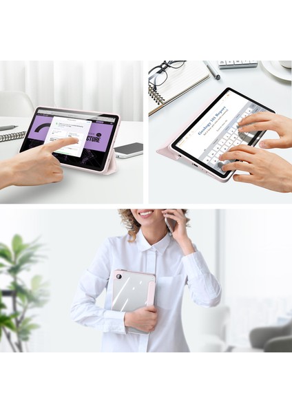 Samsung Galaxy Tab A9 Üç Katlı Stand Pu Deri Tablet Kılıfı (Yurt Dışından)
