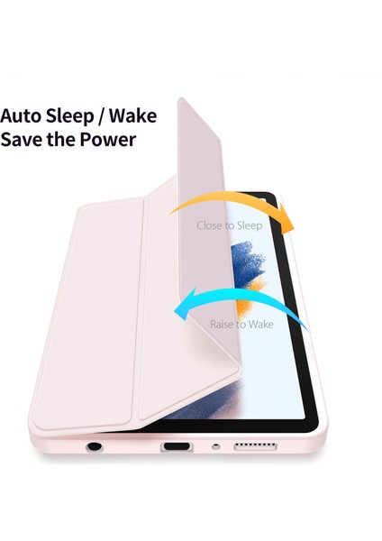 Samsung Galaxy Tab A9 Üç Katlı Stand Pu Deri Tablet Kılıfı (Yurt Dışından)