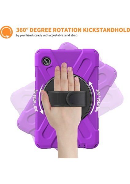 Samsung Galaxy Tab A9 Standı Pc Silikon El Kayışı Tablet Kılıfı (Yurt Dışından) fiyatları